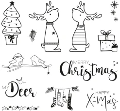 Discount Rayher Clear Stamps "Rentierfreunde"