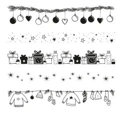Outlet Rayher Clear Stamps "Weihnachtsbordüren"