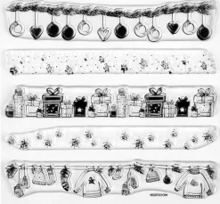 Outlet Rayher Clear Stamps "Weihnachtsbordüren"