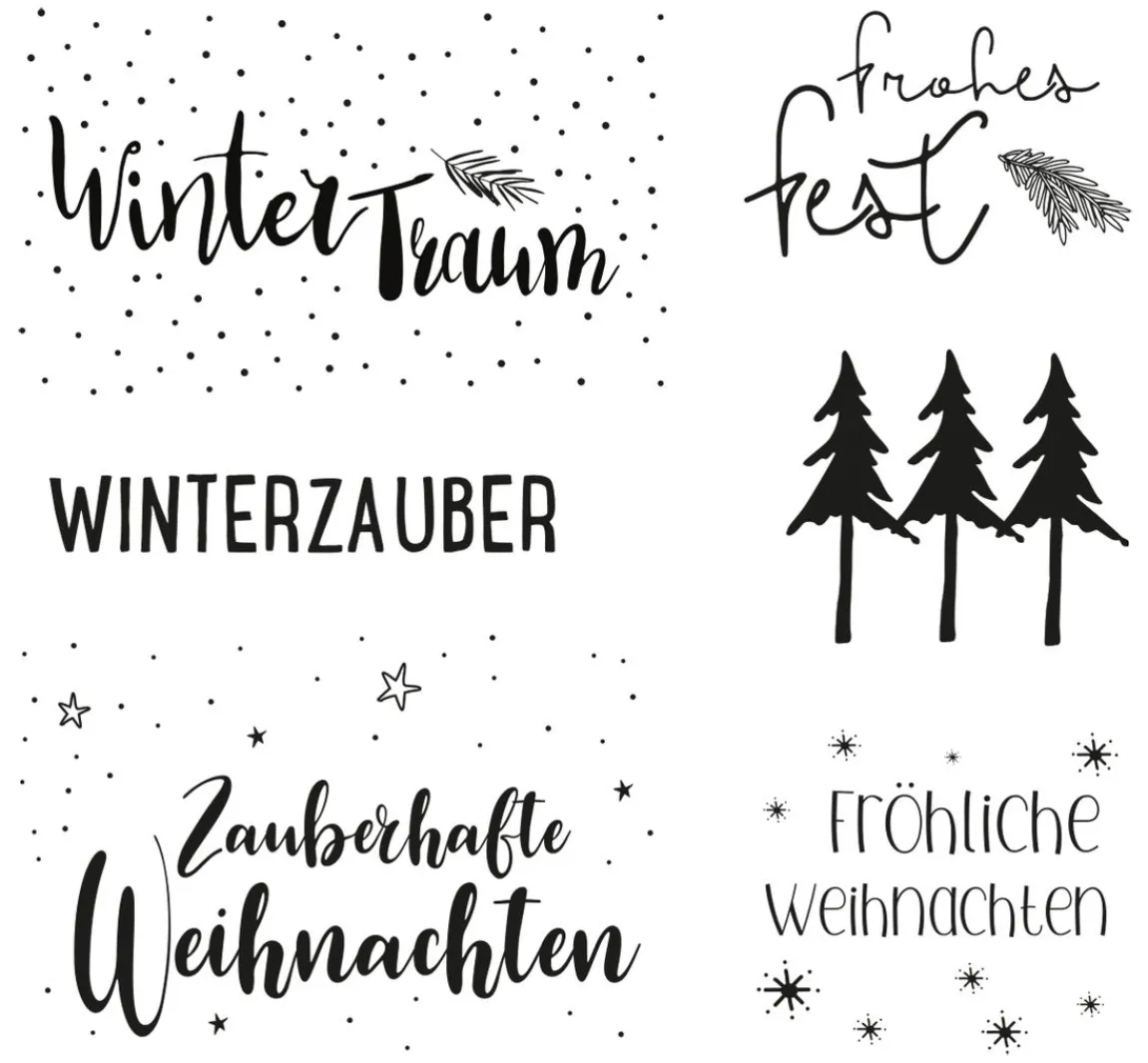 Hot Rayher Clear Stamps "Weihnachtsgrüße"