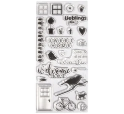 Discount Rayher Clear Stamps "Welcome Home"