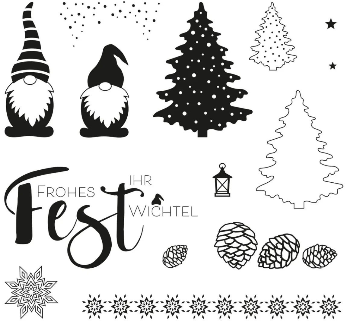 Outlet Rayher Clear Stamps "Wichtelweihnacht"