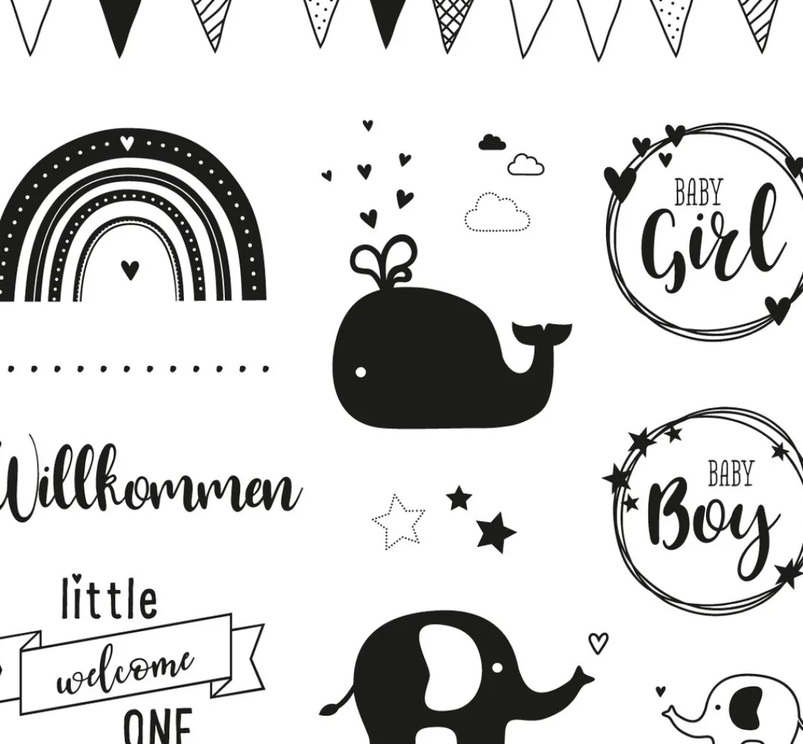 New Rayher Clear Stamps "Willkommen Baby"
