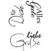 New efco Clear Stempel-Set "Liebe Grüße"