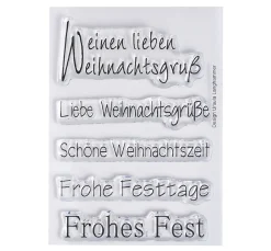 Outlet efco Clear Stempel-Set "Weihnachtsgruß"