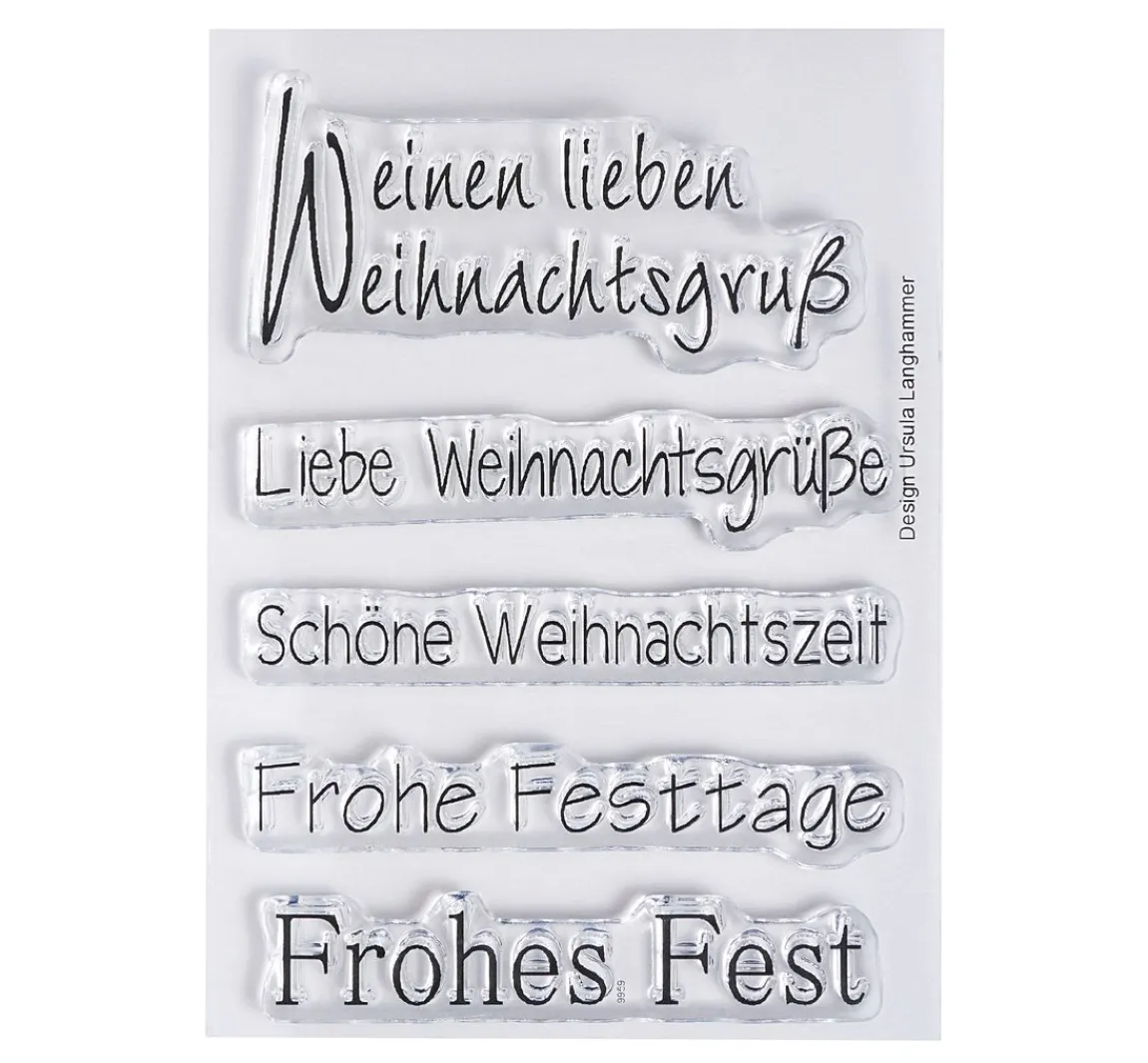 Outlet efco Clear Stempel-Set "Weihnachtsgruß"
