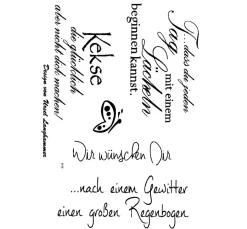 Online efco Clear Stempel-Set "Wir wünschen Dir"