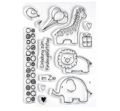 Online efco Clear Stempel-Set "Zoo"