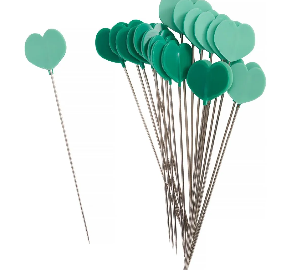 Outlet Clover Herzförmige Stecknadeln, für Bügel- und Maschinen-Näharbeiten, 20 Stück