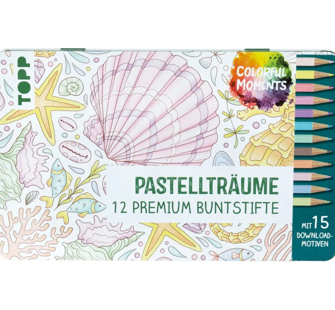 Sale Topp Colorful Moments Designdose mit Buntstiften - Pastellträume