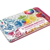 Topp Colorful World Designdose mit 12 Premium-Buntstiften