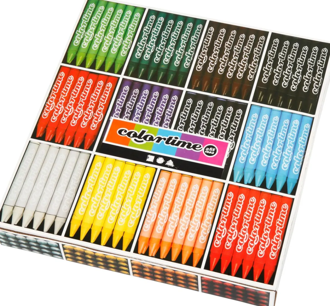 New creativ company Colortime Wachsmalkreide, 12 Farben à 24 St.
