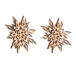 Clearance Rayher 3D Holz-Anhänger "Schneeflocken" zum Stecken