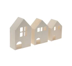 Clearance stafil 3D Holzhäuschen, 3er-Set