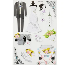 Sale HobbyFun 3D Sticker "Hochzeit II"