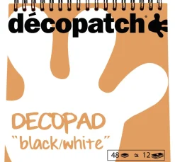 Hot décopatch Papierblock "Decopad Black and White"