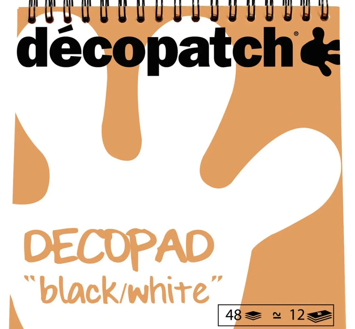 Hot décopatch Papierblock "Decopad Black and White"