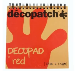 Best décopatch Papierblock "Decopad Red"