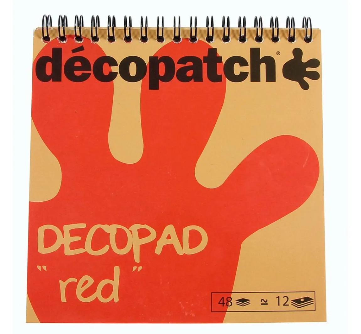 Best décopatch Papierblock "Decopad Red"