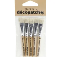 New décopatch Seiden-Borstenpinsel Nr. 5, 5 Stück