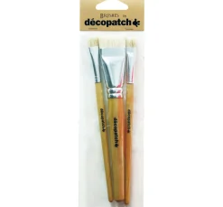 New décopatch Seiden-Borstenpinsel, 3-er Set
