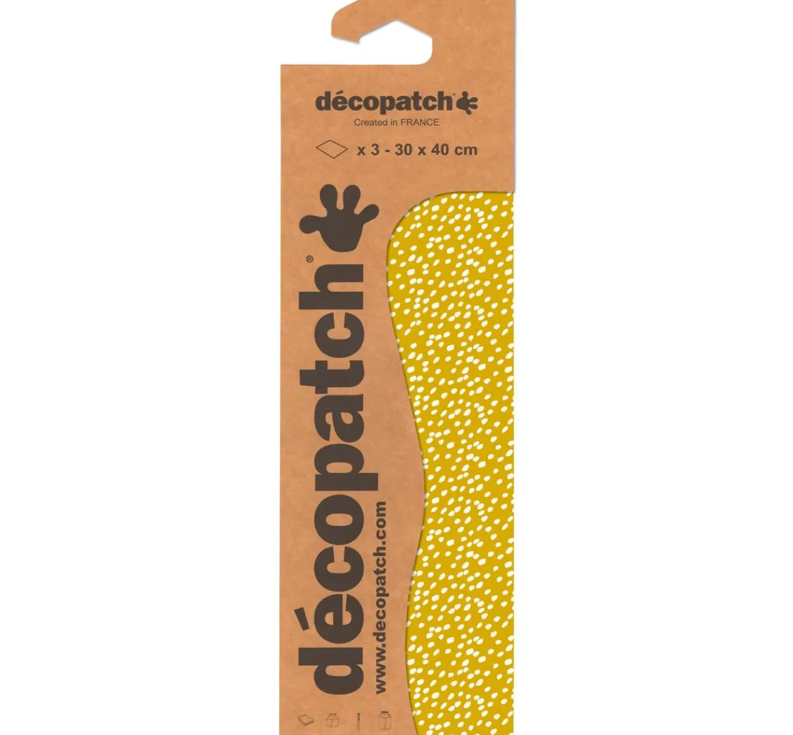 Discount décopatch -Papier "Flying Dots Safrangelb"