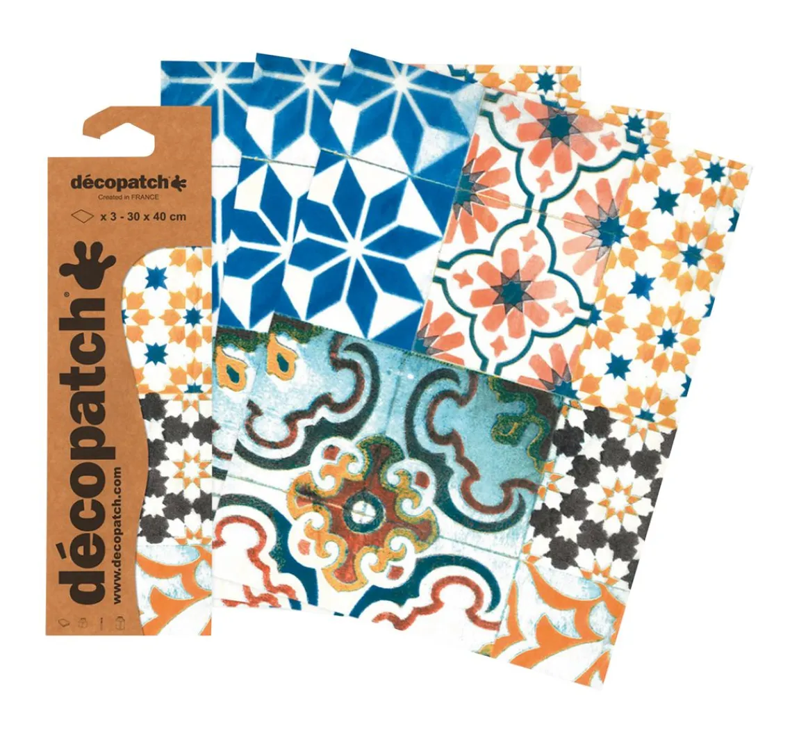 Hot décopatch -Papier "Kachel-Mosaik Bunt"