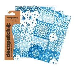 Clearance décopatch -Papier "Kachel-Mosaik Blau"