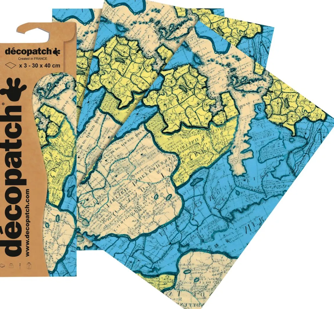 Hot décopatch -Papier "Weltkarte"