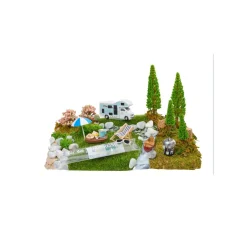 New HobbyFun Deko-Liegestuhl aus Holz, blau/weiß