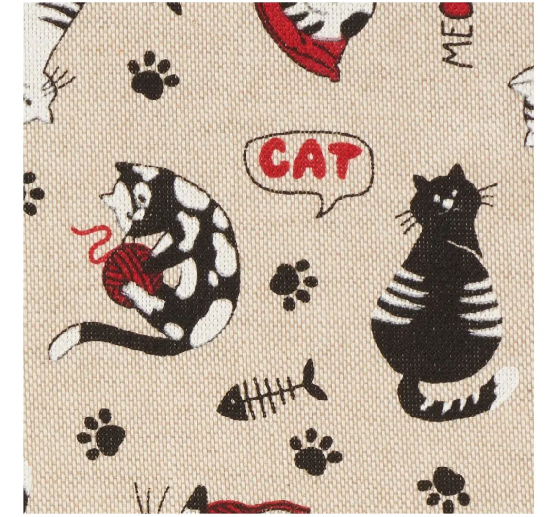 Discount VBS Marktplatz Dekostoff Leinenoptik "Cats"