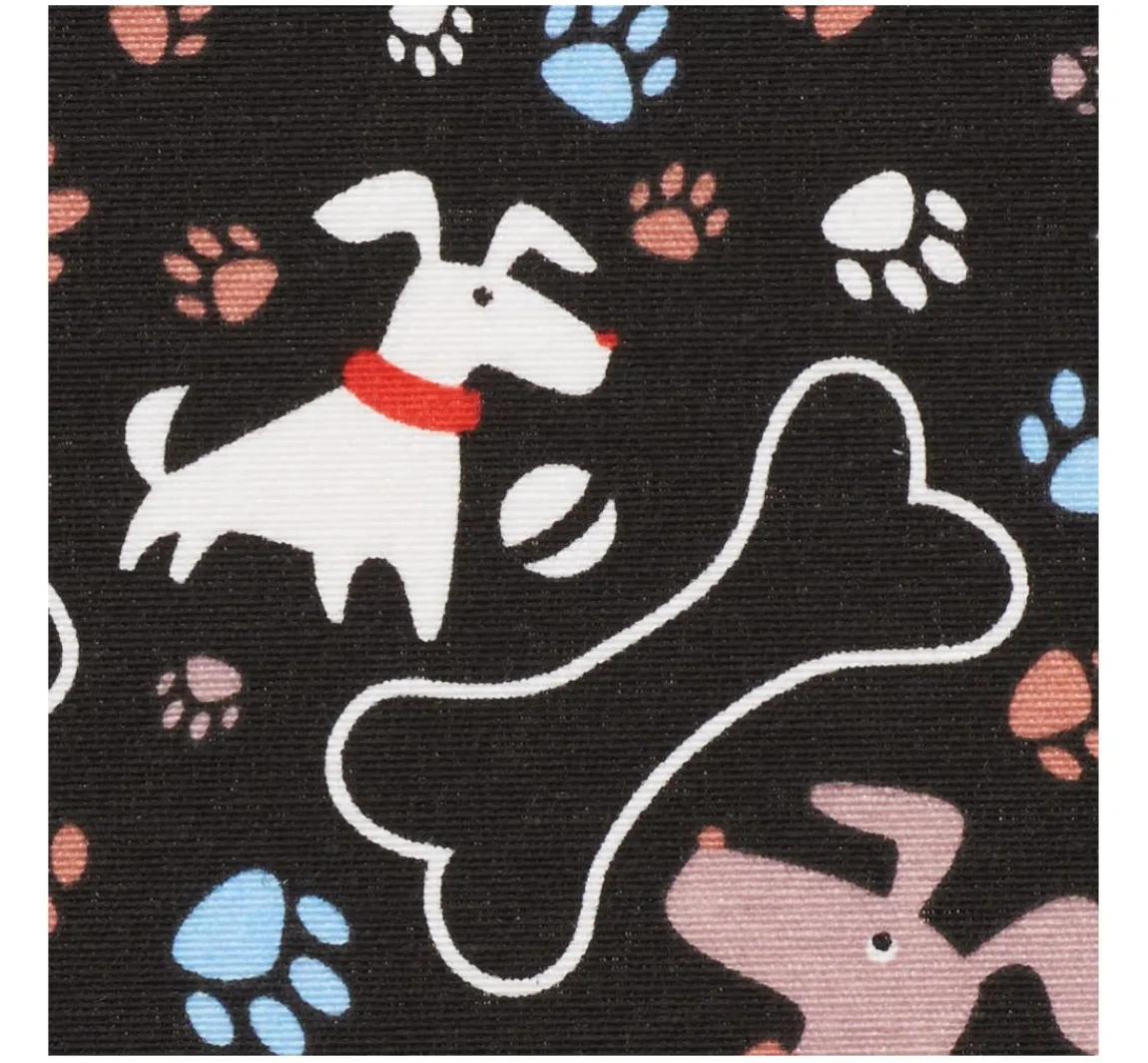 Clearance VBS Marktplatz Dekostoff Leinenoptik "Dogs"