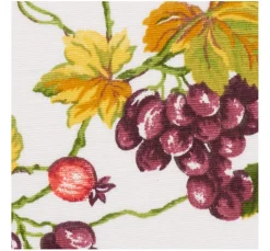 Online VBS Marktplatz Dekostoff Leinenoptik "Obst und Blätter"