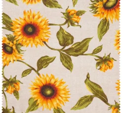 Clearance VBS Marktplatz Dekostoff Leinenoptik "Sonnenblume"