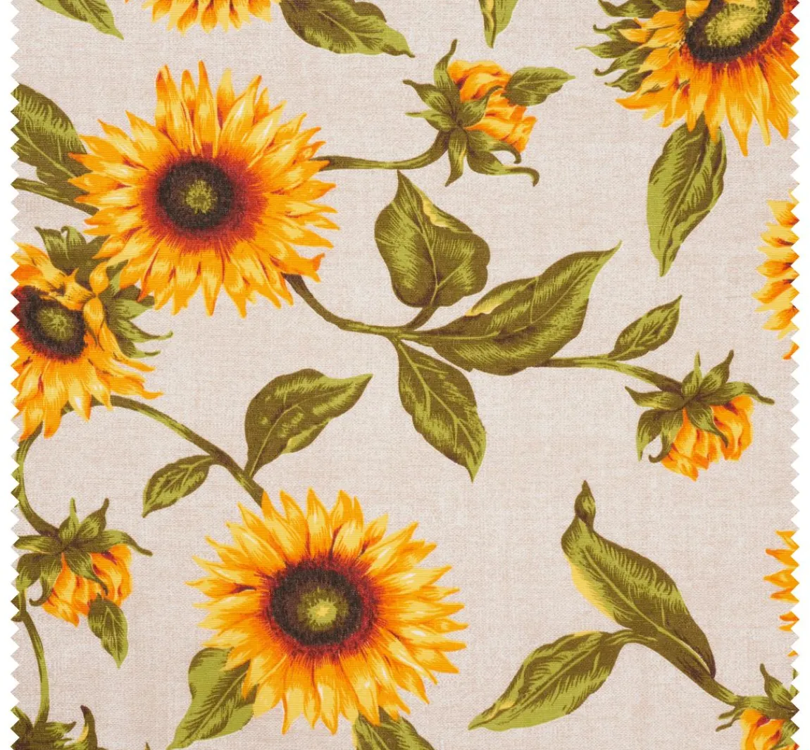 Clearance VBS Marktplatz Dekostoff Leinenoptik "Sonnenblume"