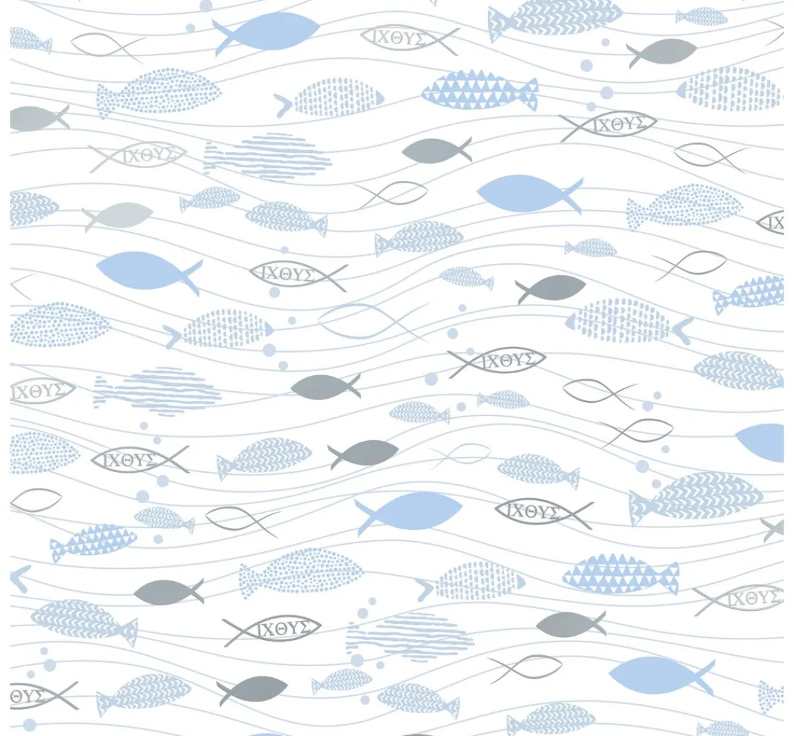 Heyda Designkarton "Hotfoil", Fischschwarm