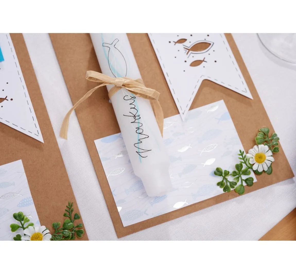 Heyda Designkarton "Hotfoil", Fischschwarm