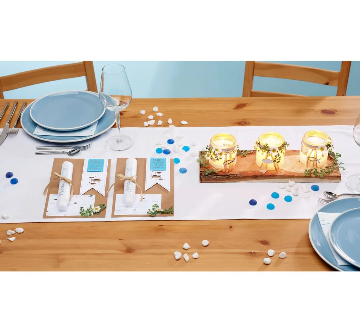 Heyda Designkarton "Hotfoil", Fischschwarm