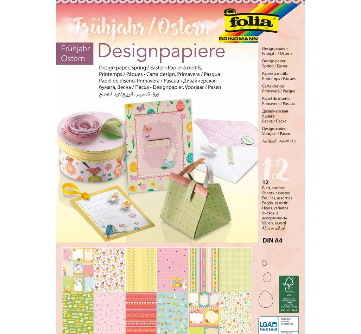 Outlet folia Designpapierblock "Frühjahr / Ostern"