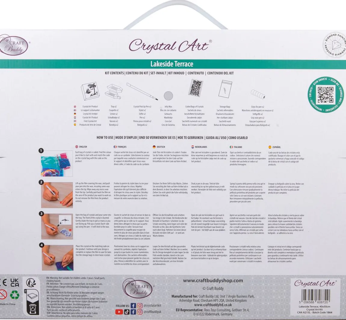 Outlet Craft Buddy Diamond Painting "Crystal Art Kit", 40 x 50 cm