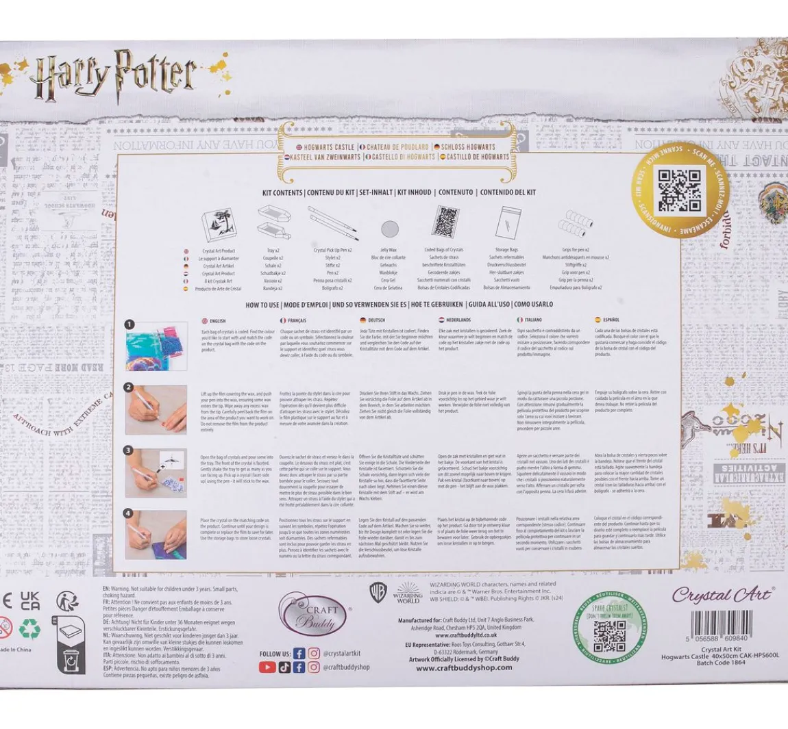 Outlet Craft Buddy Diamond Painting "Crystal Art Kit", 40 x 50 cm
