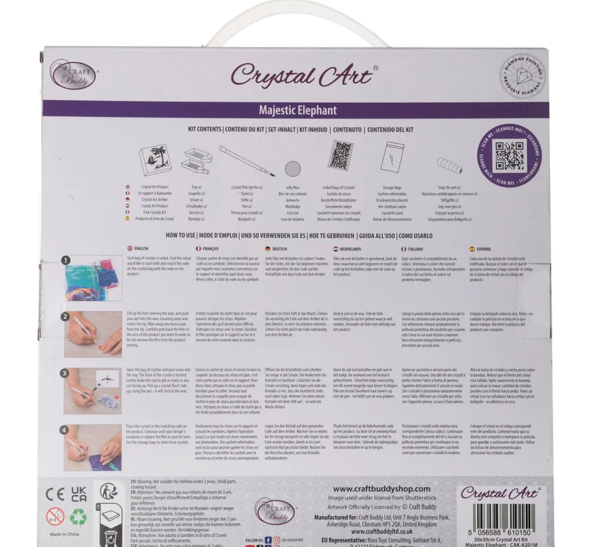 Outlet Craft Buddy Diamond Painting "Crystal Art Kit", 30 x 30 cm