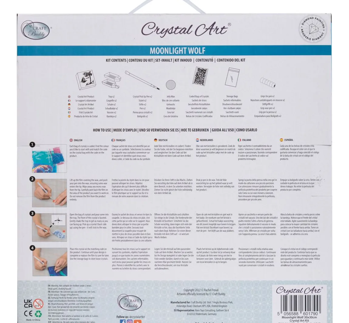 Outlet Craft Buddy Diamond Painting "Crystal Art Kit", 30 x 30 cm