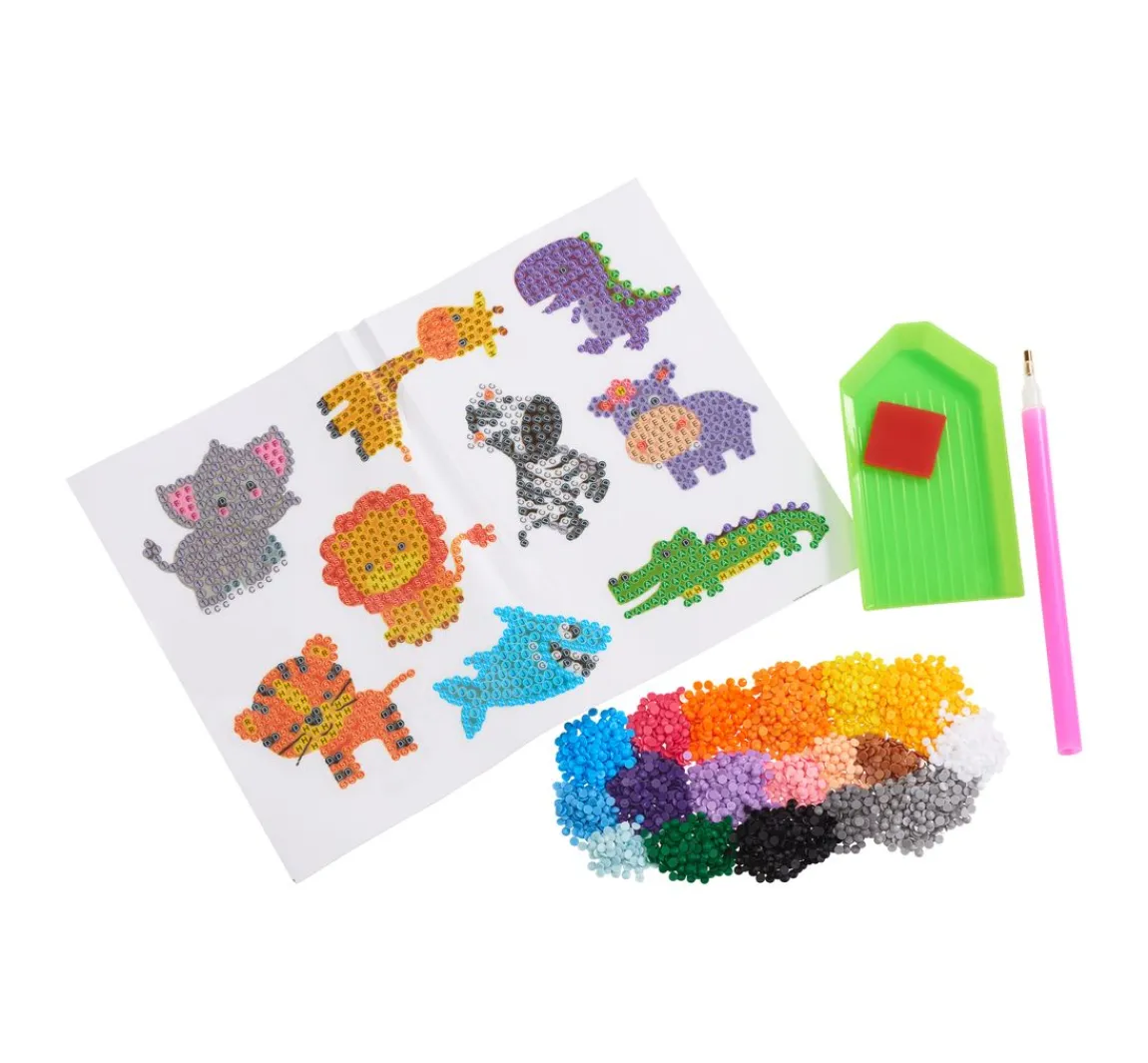 Online PRACHT Diamond Painting Sticker Bastelset "Zootiere"