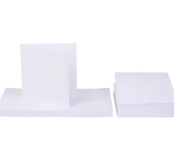 Hot Craft UK Limited Doppelkarten mit Umschlägen "Weiß", 12,5 x 12,5 cm, 50 Stück