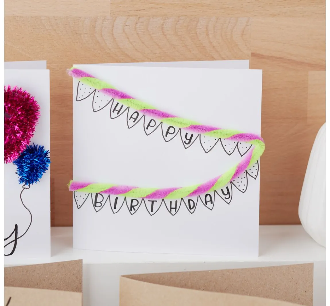 Hot Craft UK Limited Doppelkarten mit Umschlägen "Weiß", 12,5 x 12,5 cm, 50 Stück