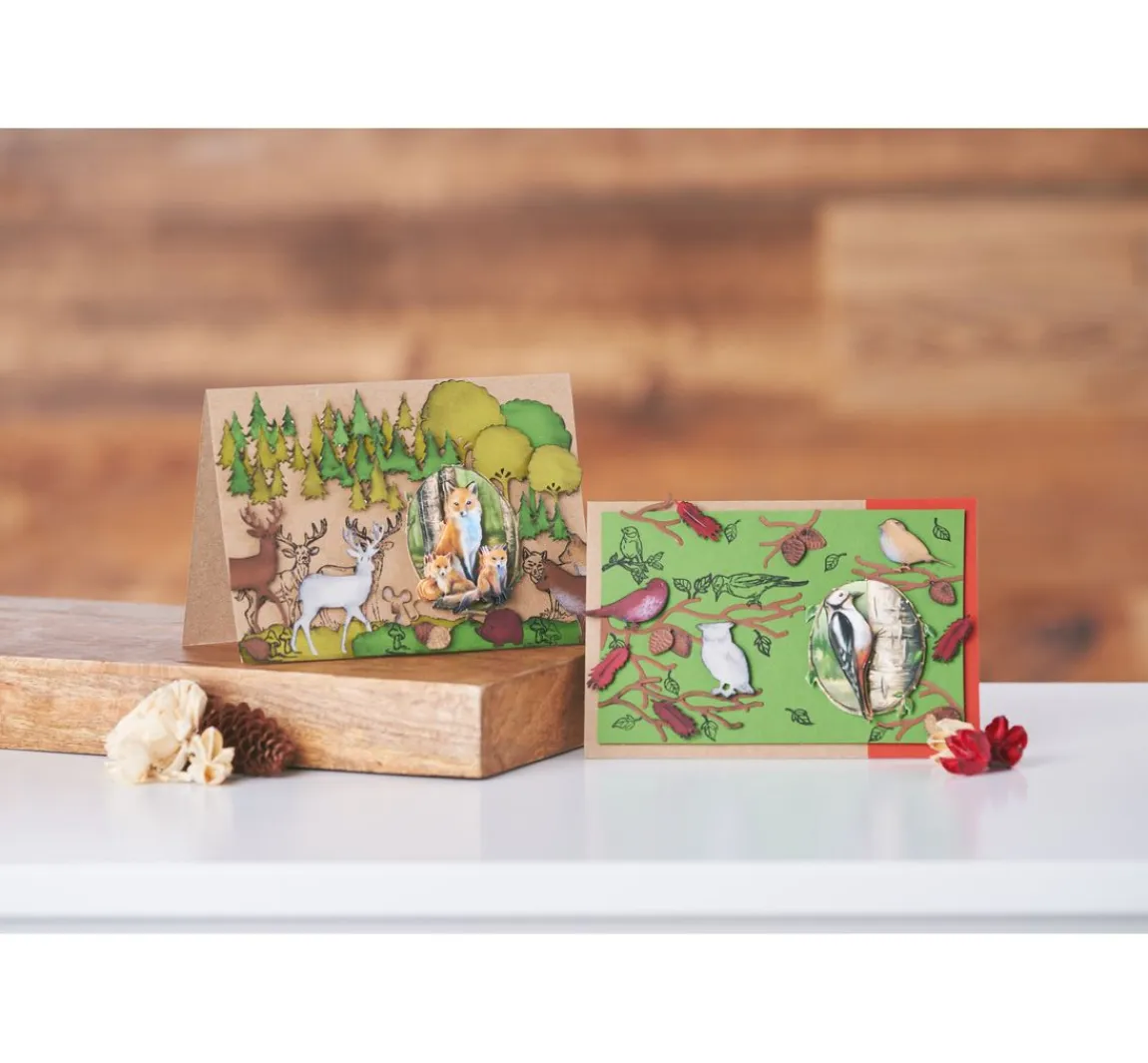 Hot Craft UK Limited Doppelkarten mit Umschlägen "Kraftpapier", 18 x 13 cm, 50 Stück