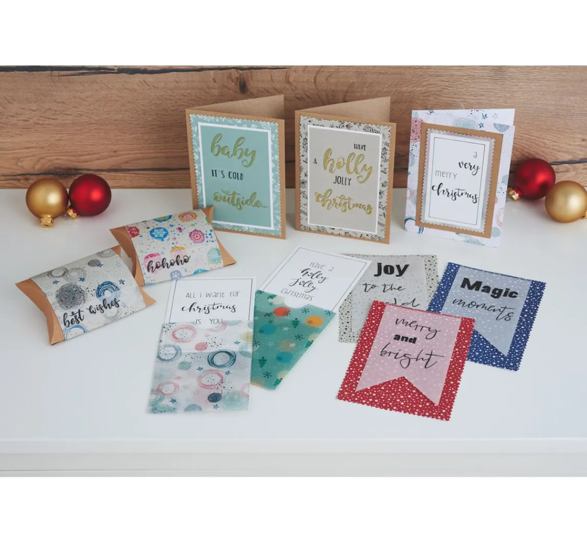 Hot Craft UK Limited Doppelkarten mit Umschlägen "Kraftpapier", 18 x 13 cm, 50 Stück