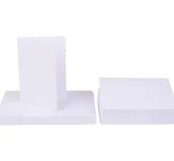 Outlet Craft UK Limited Doppelkarten mit Umschlägen "Wellenrand", DIN A6, 50 Stück