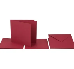 Best folia Doppelkarten mit Umschlägen und Einlegeblättern, 13,5 x 13,5 cm, 220g/m²
